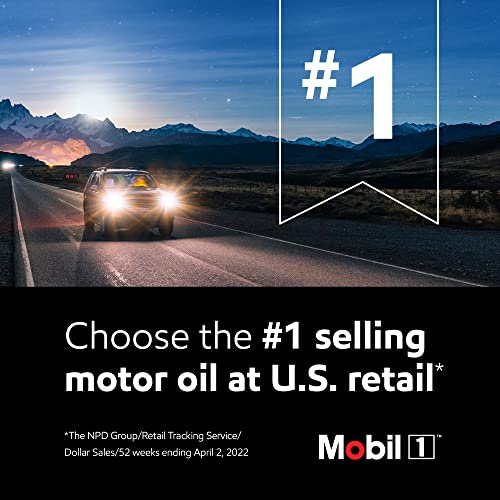 Mobil 1 Advanced Fuel Economy Full Synthetic Motor Oil 0W-20, 5 Quart