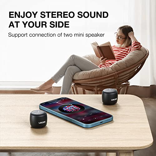 LEICEX Mini Bluetooth Speaker, Small Tiny Speaker with IPX7 Waterproof Portable Speakers for Shower,Travel,Room, Car