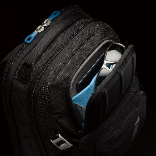Thule Crossover 32L Backpack - 15inch MacBook Pro / 15.6inch PC/Tablet compatible - Crush proof sunglass/tech pocket - Travel backpack - Carry on sized backpack,Black
