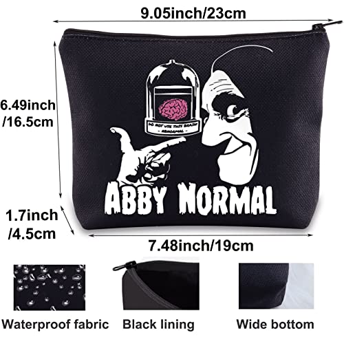 BWWKTOP Horror Movie Quote Cosmetic Makeup Bag Monster Inspired Gift Abby Normal Zipper Pouch Bag For Movie Fans(Abby Normal)