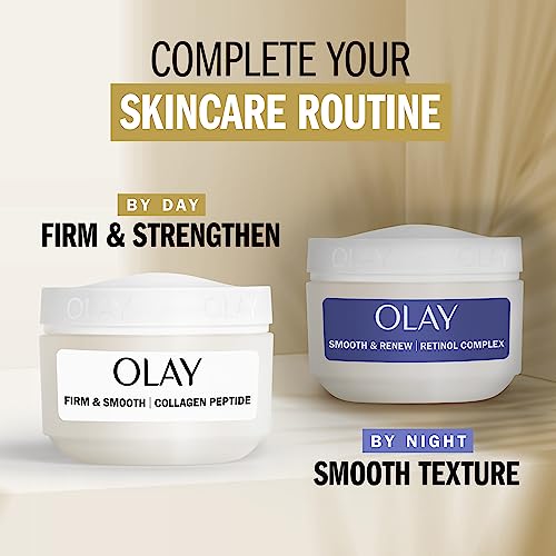 Olay Collagen Peptide Face Moisturizer, Firm - Plump - Hydrate, Fragrance Free Cream with Vitamin B3+, 1.7 oz