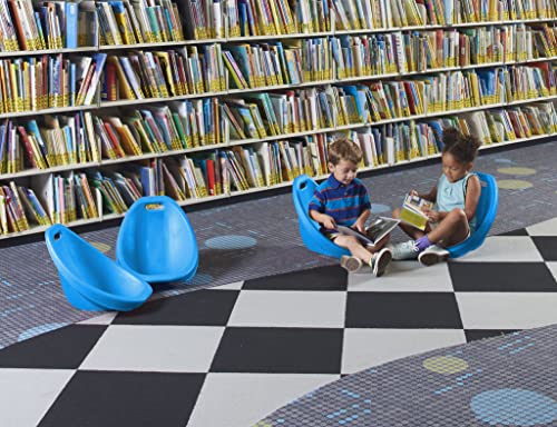 American Plastic Toys Kids Scoop Rocker Chairs for Toddlers & Kids Ages 3 and Up | 4-Pack Blue | Made in USA from Safe Plastics | Great for Indoor and Outdoor Activities