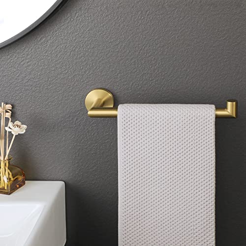 Alise Hand Towel Holder Towel Ring for Bathroom Lavatory,Gold Towel Bar Towel Hanger Wall Mount SUS304 Stainless Steel Towel Rack,Brushed Gold Finish,GKN280-G
