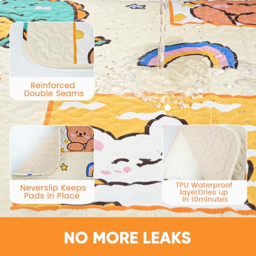 PJYucien Washable Pee Pads for Dogs, 36" x 36"Reusable Pee Pads for Dogs, Super Absorbent Puppy Training Pads, Dog Pads Non-Slip, Designed for Dog cate, Whelping Pad, Potty Training.