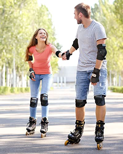 Knee Pads for Kids Adults, Elbow Pads Protective Gear Set with Wrist Guards for Skateboarding, Biking, Roller Skating, Scooter Sports