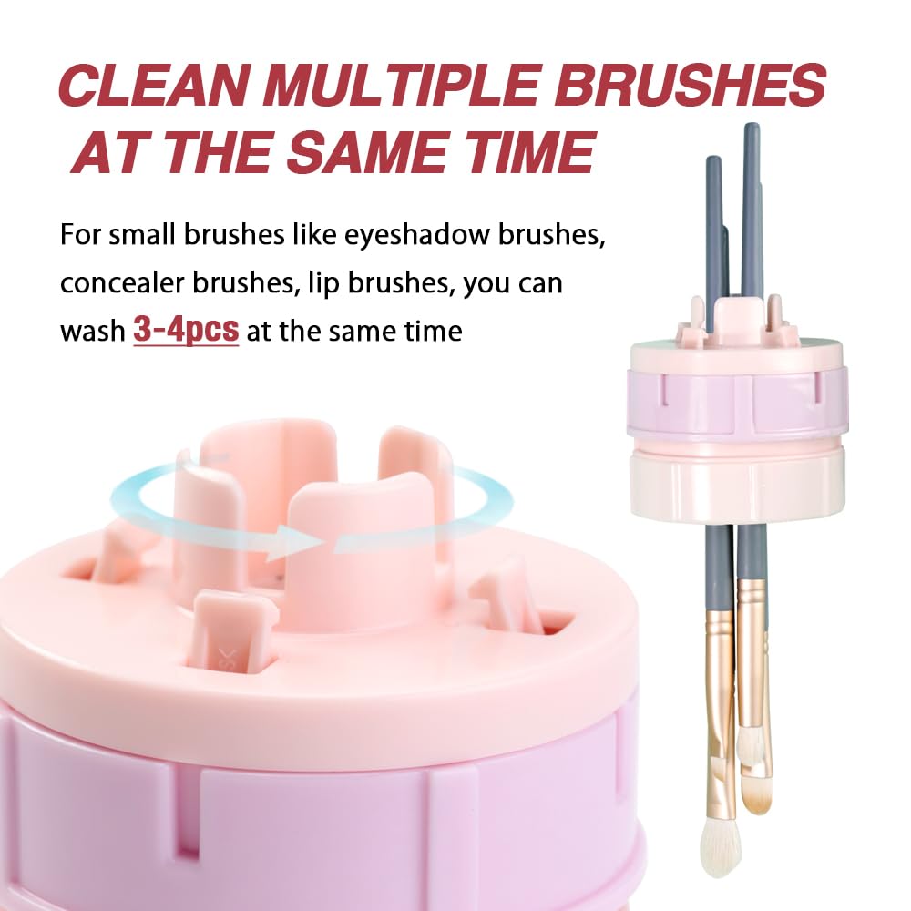 Electric Makeup Brush Cleaner Dryer Machine, USB Charging Portable Automatic Cosmetics Brushes Makeup Sponges Washing Cleaning Self-Drying Machine, BBC02-Pro