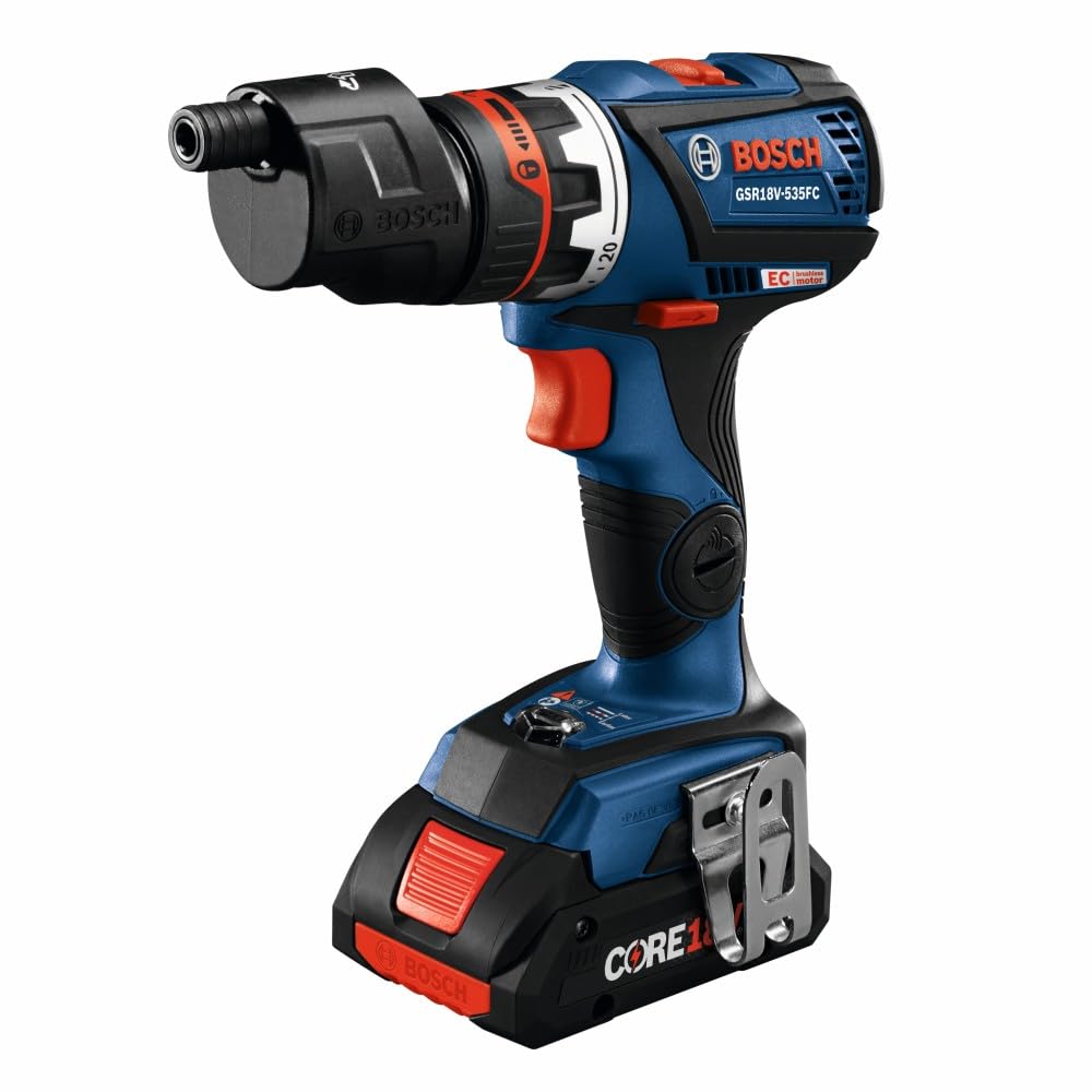 BOSCH GSR18V-535FCB15 18V Drill/Driver with 5-In-1 Flexiclick® System and (1) CORE18V® 4 Ah Advanced Power Battery