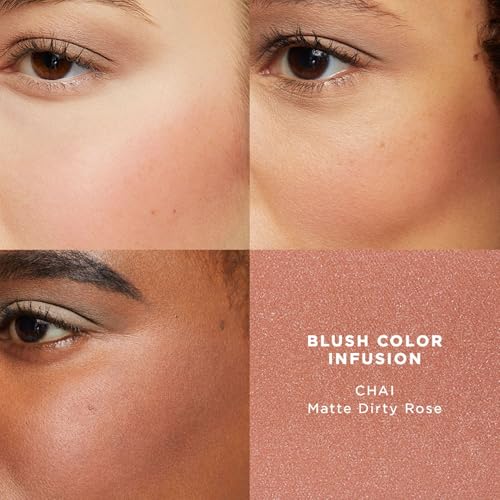 Laura Mercier Blush Color Infusion: Sheer Pressed Powder Blush for Cheeks, Buildable Formula, 10HR Wear, Long Lasting Color, Matte and Shimmer Finishes, Chai
