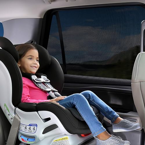 XCBYT Car Window Shades - 2 Pack Magnetic Side Window Sun Shade for Baby Breathable Mesh Car Privacy Curtains 95% Heat and UV Protection Car Window Covers for Baby Sleeping Camping Breastfeeding