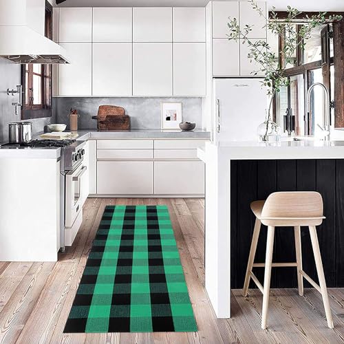 KILOCOCO Beige Striped Rug 2.3'x3.6' Indoor Outdoor Rugs Front Door Mat Hand Woven Cotton Washable Striped Layered Doormats for Front Porch/Kitchen/Farmhouse/Entryway/Patio