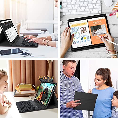 besky Keyboard Case for iPad Air 11 Inch Case with Keyboard M3/M2 (2025/2024) & Air Series (6th/5th/4th Gen), for iPad Pro 11 (4th/3rd Gen)，with Wireless Detachable Backlit Keyboard - Pencil Holder