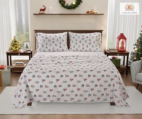 Casa Platino Sheets Twin XL Size Bed Set, Pre-Washed Ultra Soft & Breathable Twin XL Bed Sheets Set, Brushed Microfiber Cooling Sheets, Twin XL Size Sheets Set with Deep Pockets - Vanilla