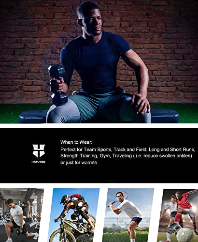 HOPLYNN 5 Pack Compression Shirts Men Short Sleeve Rash Guard Base Layer Athletic Undershirt Gear T-Shirt for Sports Workout 2 Black 2 White 1 Blue X-Large