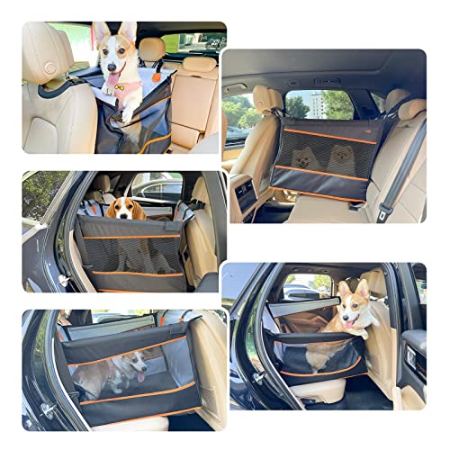 LOOBANI Dog Car Seat for Medium Large Dogs, Seat Extender for Dogs, with Waterproof Pee Pad and Pet Seat Belt, Provide Your Pet a Comfortable and Safety Travel Car Seat