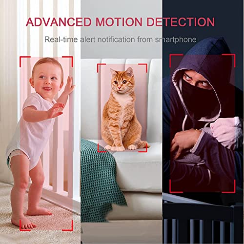 LaView 5G& 2.4GHz Security Cameras 4pcs, Home Security Camera Indoor 1080P, Wi-Fi Cameras Wired for Pet, Motion Detection, Two-Way Audio, Night Vision, Works with Alexa, iOS & Android & Web Access