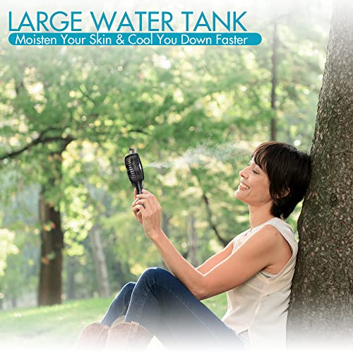 COMLIFE Portable Handheld Misting Fan, 3000mAh Rechargeable Battery Operated Spray Water Mist Fan, Foldable Mini Personal Fan for Travel, Makeup, Home, Office, Camping, Outdoors