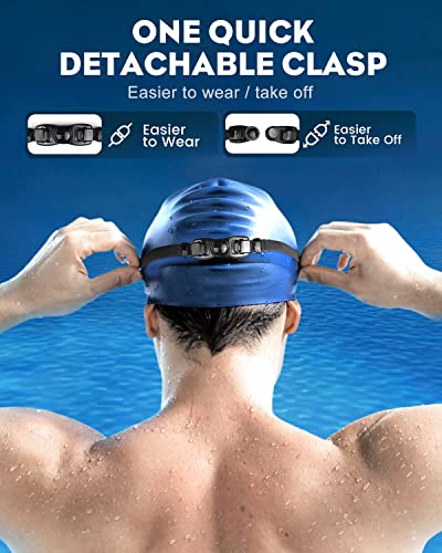 Swim Goggles 2 Pack, Wide View Anti Fog&UV Swimming Goggles for Audlt, No Leaking Swim Glasses for Men Women Youth