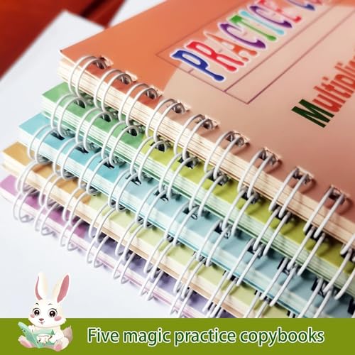 Reusable Grooved Handwriting Workbooks,Magic Copybook,Magic Writing Practice copy books, to help children improve their handwriting ink Practice Age 3-8 Calligraphy for kids(Animal edition)