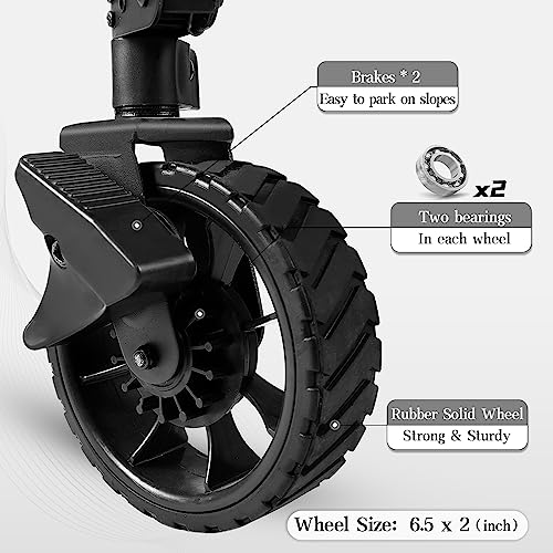 Whitsunday Folding Collapsible Wagon,Camping Large Capacity Heavy Duty Wagon Outdoor Park Beach Wagon Cart with Table Top,Utility Grocery Wagon for Camping Sports Outdoor Shopping Brown