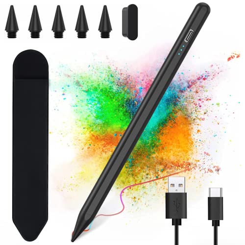 Stylus Pen for iPad 2018-2023, 15 Minute Fast Charging for Apple Pencil for iPad 10th/9th Generation & Pro Series 11/12.9 inch and Air Series 5th/4th/3th Gen with Palm Rejection