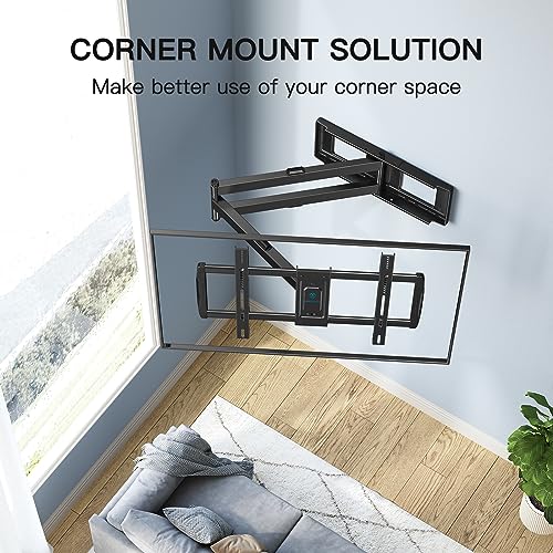 PERLESMITH Long Arm TV Wall Mount for 42-90 inch TVs, Full Motion TV Mount with 42.72 inch Extension Articulating Arm Swivel and Tilt, Max VESA 800x400mm, Holds up to 150 lbs, 16”,18”, 24” Studs