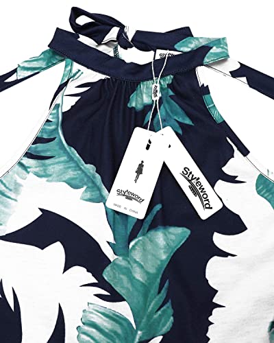 STYLEWORD Women's 2025 Summer Maxi Dresses Casual Halter Flowy Beach Sundress Formal Wedding Guest Vacation Outfits(Wine Red,L)