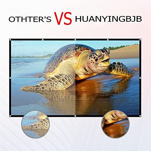 Projector Screen,HUANYINGBJB 4K 16:9 HD Rear Front Projector Screen Foldable Projection Screen Double-Sided Portable Outdoor Indoor Projector Screen Small for Movie Home Theater (60 inches)