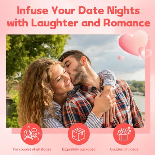Date Night Challenge - 50 Fun & Romantic Scratch Off Date Ideas for Couples, Gifts for Him, Her, Husband, Boyfriend, Men - Couples Gift Ideas for Christmas, Valentine's Day, Anniversary, Wedding