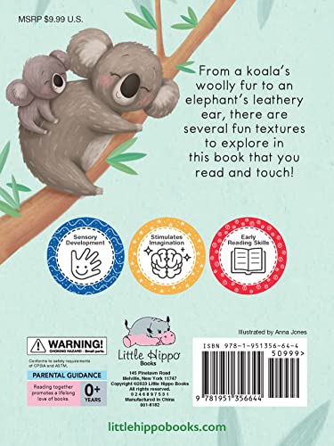 Wild Animals: A Touch and Feel Book - Children's Board Book - Educational