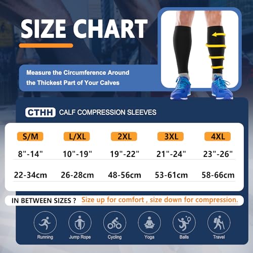 3 Pack Leg Compression Sleeve, Calf Support Sleeves for Women and Men Calf Brace for Shin Splints, Pain Relief (Black/Black/Black, S/M)