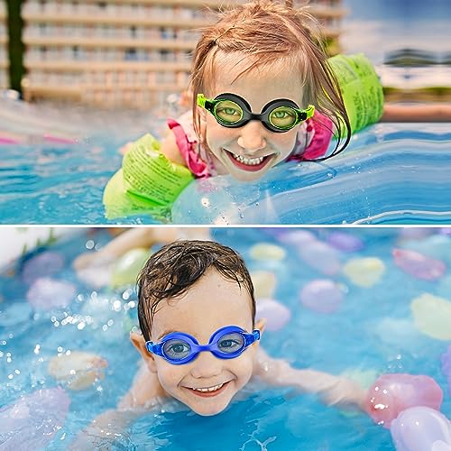 Starweh Kids Swim Goggles, 2 Pack Swimming Goggles No Leaking Anti Fog Kids Goggles for Boys Girls(Age 6-14)