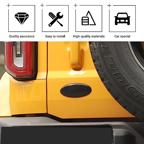 Hoolcar Overlay Tailgate Emblem Rear Door Emblem Badge Cover Trim Exterior Accessories Compatible with Ford Bronco, Bronco Sport 2021-2023, Black, American Flag