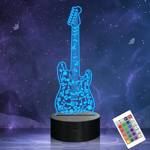 Personalized Music Notes Night Light Lamp with Remote - Custom Engraved Gift: Your Name, Text, Logo, or Message - Customized LED Light Display,16 Colors, 4 Light Modes - USB/Battery Powered(Saxophone)