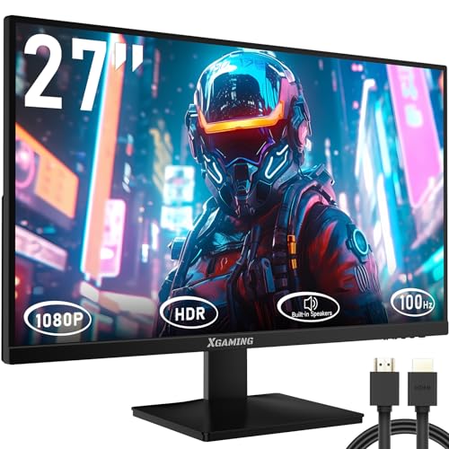 izumuzi 27 Inch QHD Gaming Monitor 144Hz/165Hz, 2560 x 1440p PC Monitor with 1ms, FreeSync G-Sync Compatible, HDMI DisplayPorts, Eye Care Frameless HDR Display with Speakers and Rainbow Lights, VESA