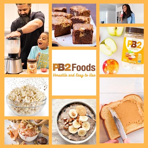 PB2 Original Powdered Peanut Butter - 6g of Protein, 90% Less Fat, Certified Gluten Free, Only 60 Calories per Serving, Perfect for Protein Shakes, Smoothies, and Low-Carb, Keto Diets