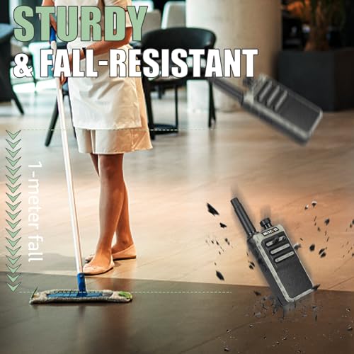 Retevis RB66 Fast Charging Walkie Talkies for Adults,Walkie Talkie with Earpiece,Fluorescent Design,USB-C Charging,Flashlight,2 Way Radio Long Range for Event Property Theme Park Museum(10 Pack)