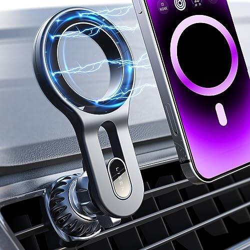 LISEN for iPhone 16 MagSafe Car Mount, [Quick Install] Ultra Magnetic Long Arm Mag Safe Car Phone Holder Vent, Car Accessories Fit for iPhone 16 Pro Max 15 14 13 12 Plus Mini Men Women