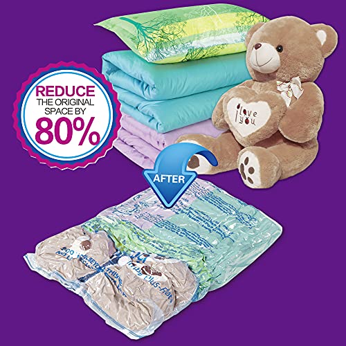 XXL Jumbo 47''X35'' Vacuum Storage Space Saver Bags Extra Large for Blanket, Bedding, Comforters and Huge Stuffed Toy, Pump Not Included (6 Pack)