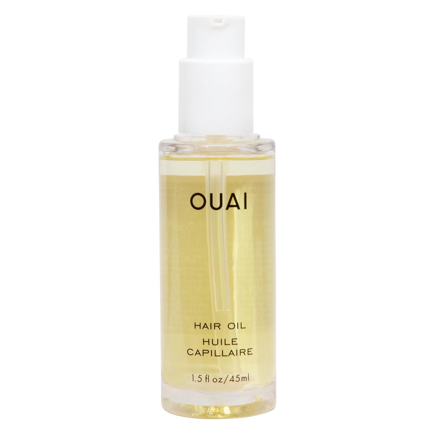 OUAI Hair Oil - Hair Heat Protectant Oil for Frizz Control - Adds Hair Shine and Smooths Split Ends - Color Safe Formula - Paraben, Phthalate and Sulfate Free (0.45 oz)