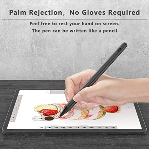 Stylus Pen for iPad (2018-2024) with Fast Charging & Palm Rejection, Compatible with Apple iPad Pro M4 2024, iPad Air M2 2024, iPad Pro 11/12.9 inch, iPad 10-6th, iPad Air 5th-3rd, iPad Mini 6/5th