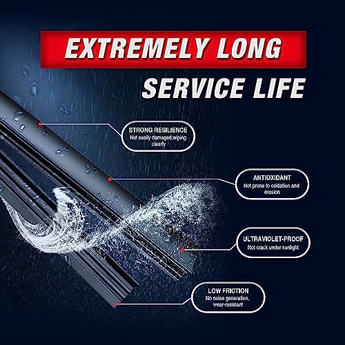 24"/19"/12" Windshield Wiper Blades Replacment for Mercedes-Benz GLA250 2021 2020 2019 2018 2017 2016 GLA45 AMG 2016 2017 2018 2019 OEM Quality-Top Lock (Set of 3)