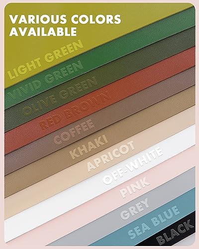 YSAGi Double-Sided Desk Pad, 35.4"x17"Leather Desk Mat, Eco Cork Desk Pad Protector,Large Mouse Pad,Waterproof Desk Blotter for Office/Home(Khaki)
