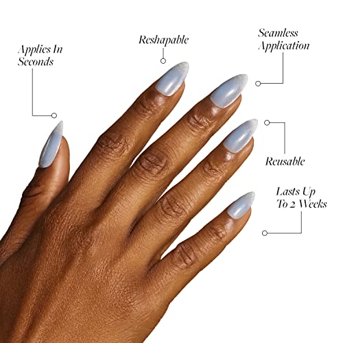 Glamnetic Press On Nails - Maple Glaze | Short Almond Nude Brown Neutral Nails with Glaze Finish | 15 Sizes - 30 Nail Kit with Glue
