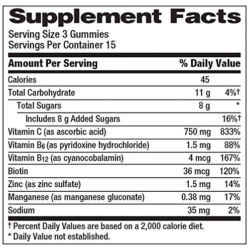 Emergen-C 750mg Vitamin C Gummies for Adults, Immune Support Gummies, Gluten Free, Strawberry, Lemon and Blueberry Flavors - 45 Count