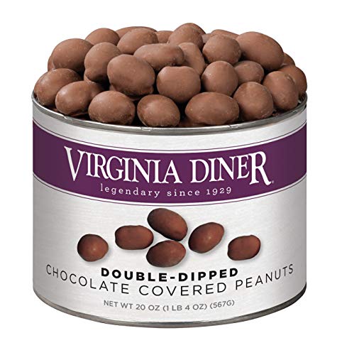 Virginia Diner Double Dipped Chocolatey Covered Virginia Peanuts, Gourmet Natural Gift Tin, 20 Ounce (Pack of 1)