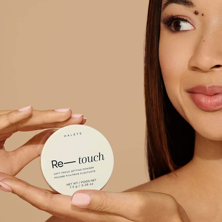 HALEYS Re-touch Setting Powder VEGAN + CRUELTY-FREE, Ultra-Blurring, Lightweight, Non-Caking, Nourishes, Smoothens for Filter-Like Finish, Soft Focus Translucent Loose Powder (Fair Shade)