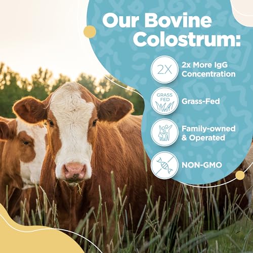 InstaSkincare Bovine Colostrum Powder - Pure Bovine Colostrum for Humans - Grass Fed Colostrum Supplement for Gut Support, Immune Health and Hair Growth - Made in USA 3.17 OZ