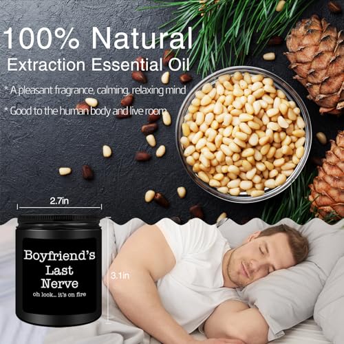 Homsolver Gifts for Boyfriend from Girlfriend, Best Fiance Boyfriend Gifts, Gifts for Him, Birthday Gifts Anniversary Valentine's Day Gifts for Boyfriend, Perfect Scented Candles Gifts for Men