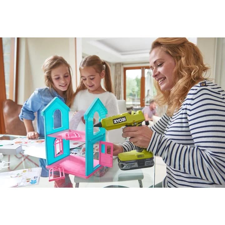 Ryobi P305 One+ 18V Lithium Ion Cordless Hot Glue Gun w/ 3 Multipurpose Glue Sticks (Battery Not Included / Power Tool Only)