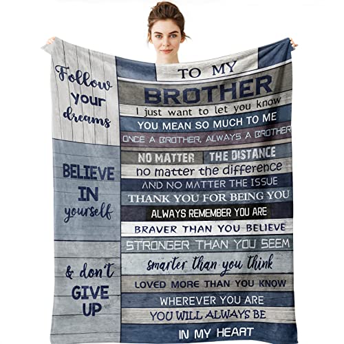 Yamco Big Brother Gift - Gifts for Brother 50" x 40" Blanket - Funny Brother Gifts from Sister - Brother Birthday Gifts - Funny Birthday Gifts for Older Brother - Bro Christmas Graduation Gift Ideas